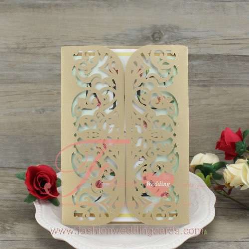 DIY Custom Laser Cut Wedding Invitation Cards Design 